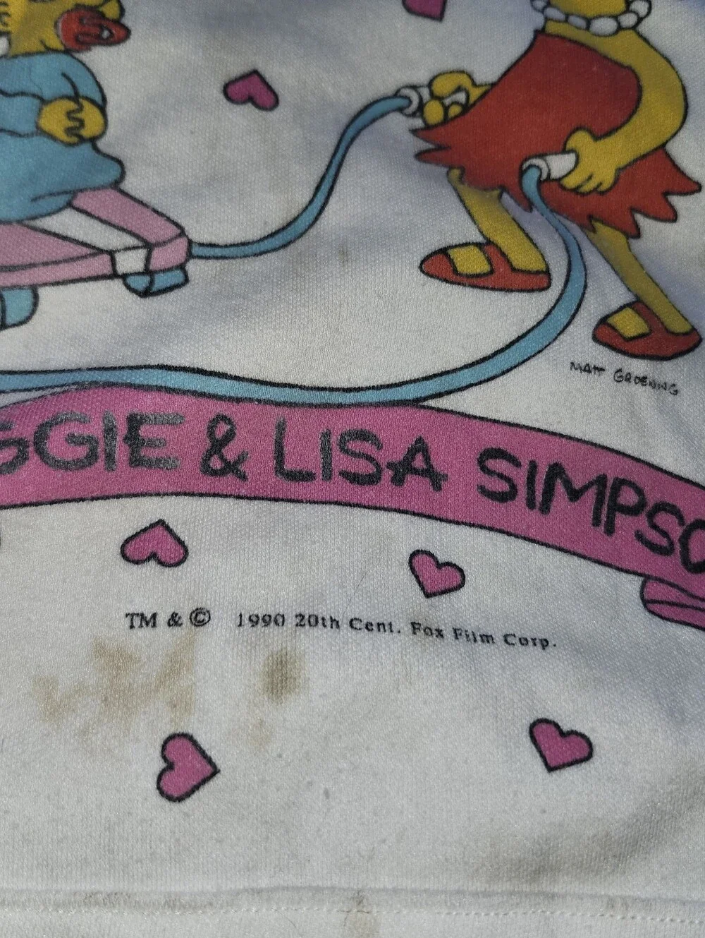 Vintage Kids Simpson Shirt- Stained